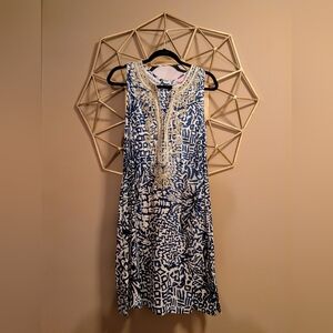 Lilly Pulitzer Carlotta Dress in Indigo Home Slice - Size 8